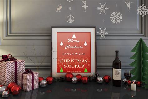 Download Christmas Frame & Wall Mockup Bundle